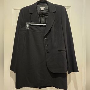 Ann Taylor Black Blazer and Skirt Set